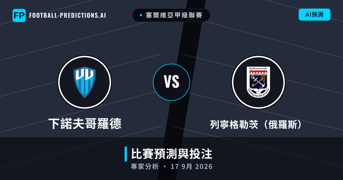 下諾夫哥羅德 vs 列寧格勒茨（俄羅斯） — 比赛预测和前瞻