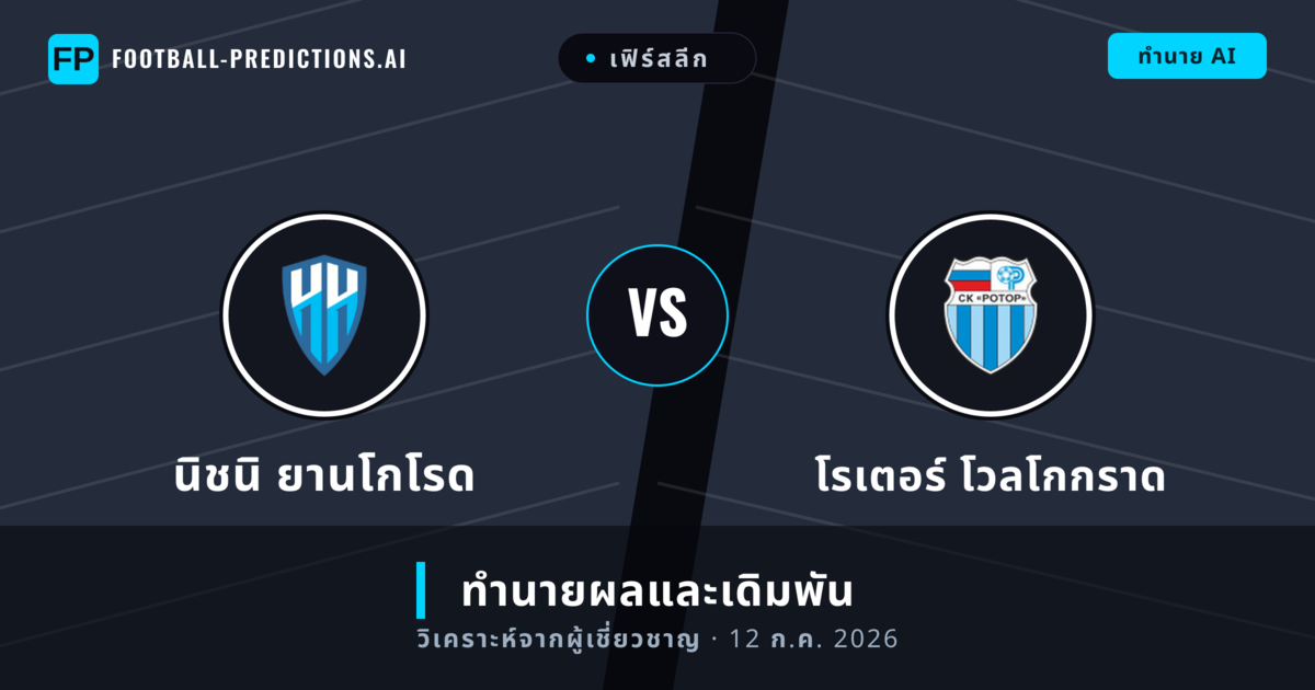 นิชนิ ยานโกโรด พบ โรเตอร์ โวลโกกราด — ทำนายผลและพรีวิวการแข่งขัน