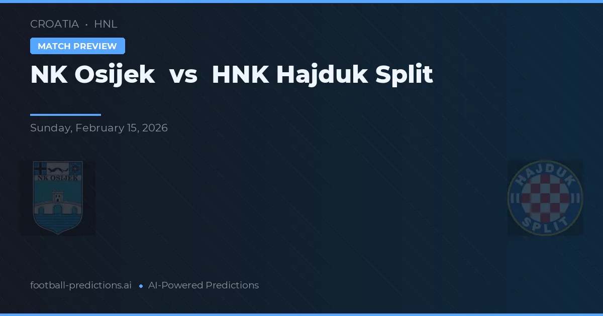 NK Osijek vs HNK Hajduk Split — match prediction & preview