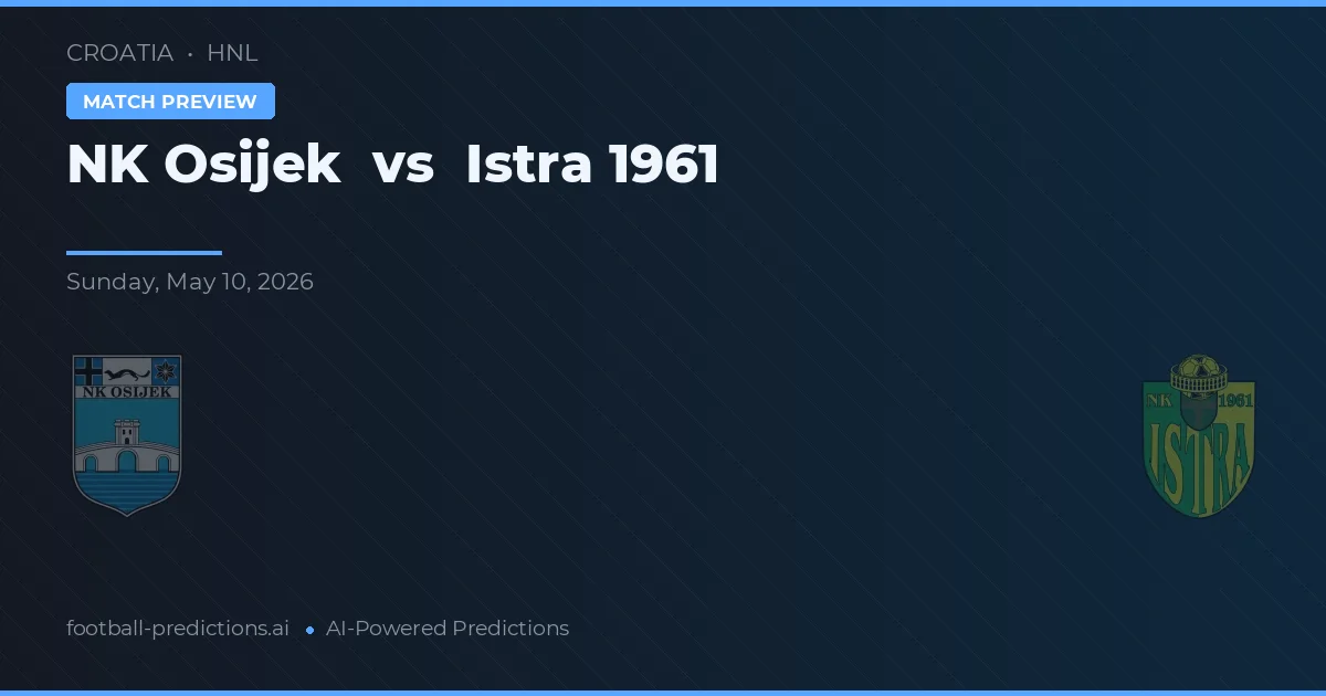 เอ็นเค โอซีเยค พบ อิทรา 1961 — ทำนายผลและพรีวิวการแข่งขัน