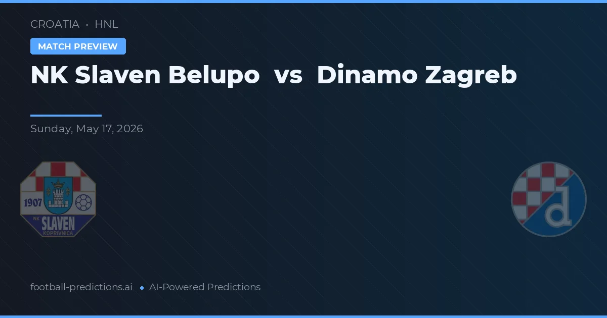 NK Slaven Belupo vs Dinamo Zagreb — dự đoán và xem trước trận đấu