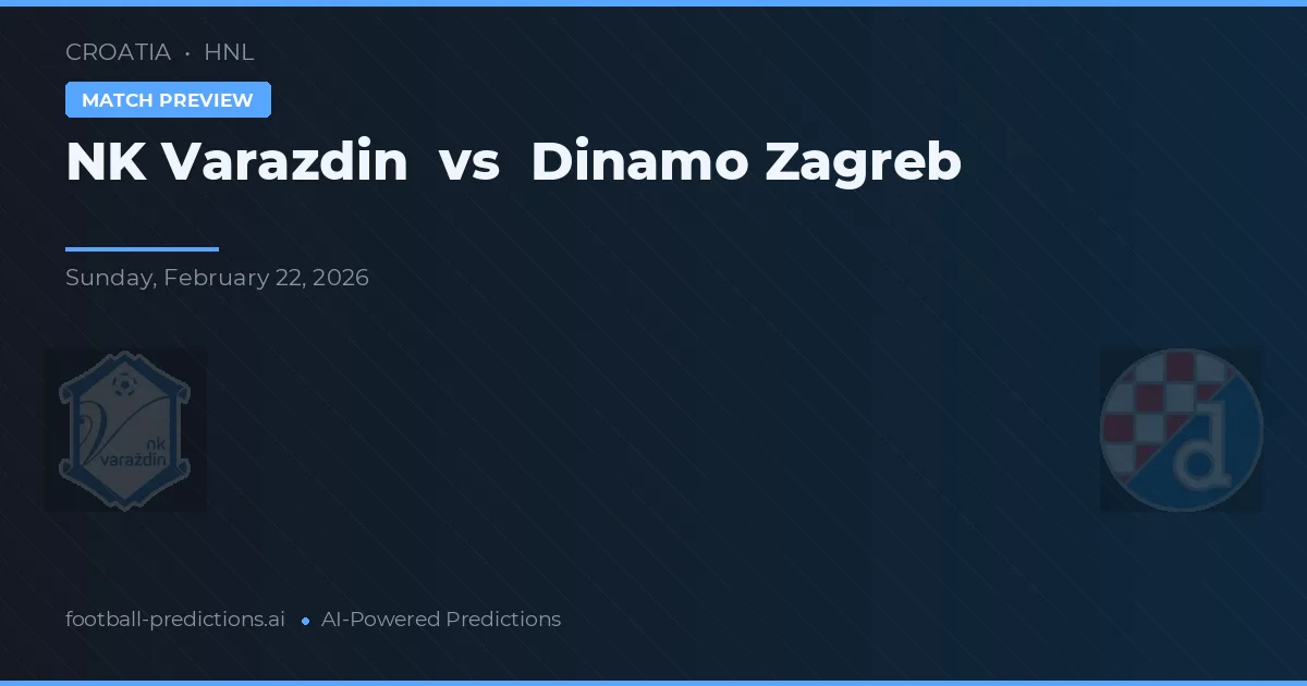 NK Varaždin vs Dinamo Zagreb — pronostic et avant-match