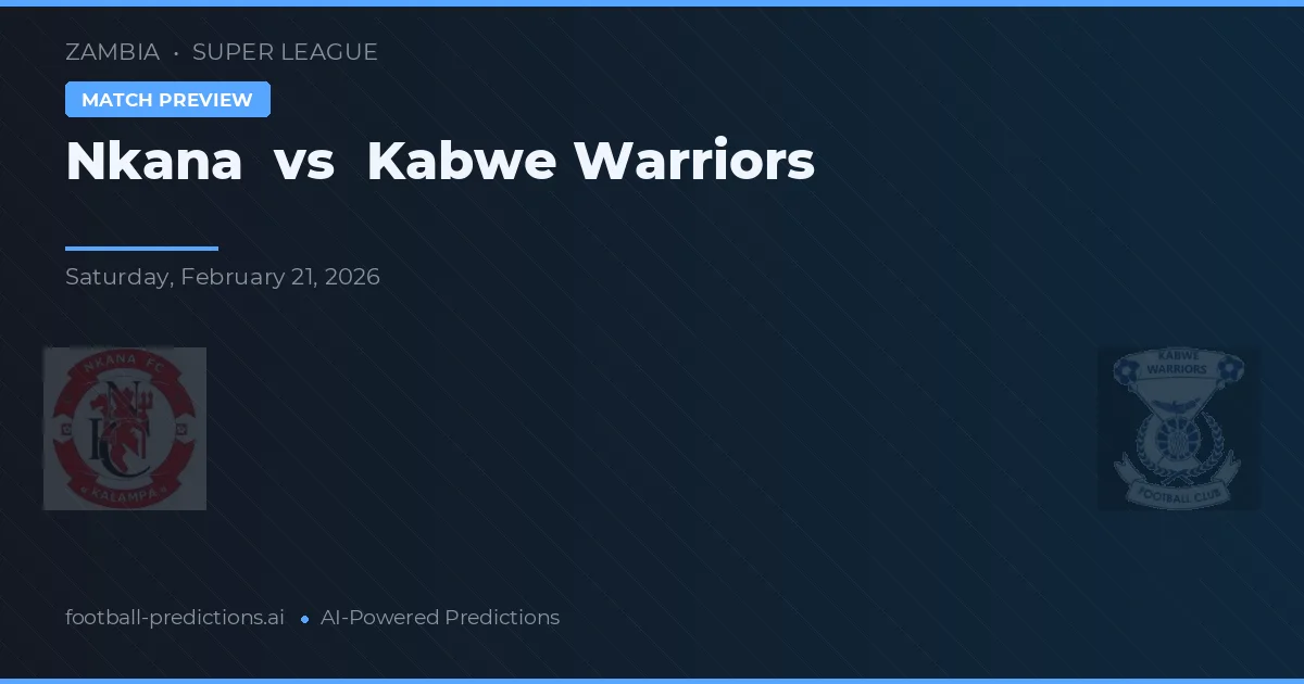 Nkana vs Kabwe Warriors — match prediction & preview
