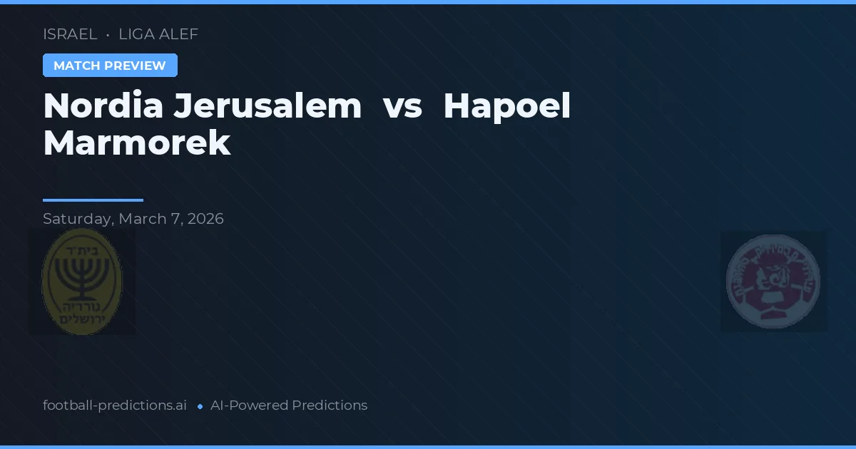 Nordia Jerusalem vs Hapoel Marmorek — hula at preview ng laban