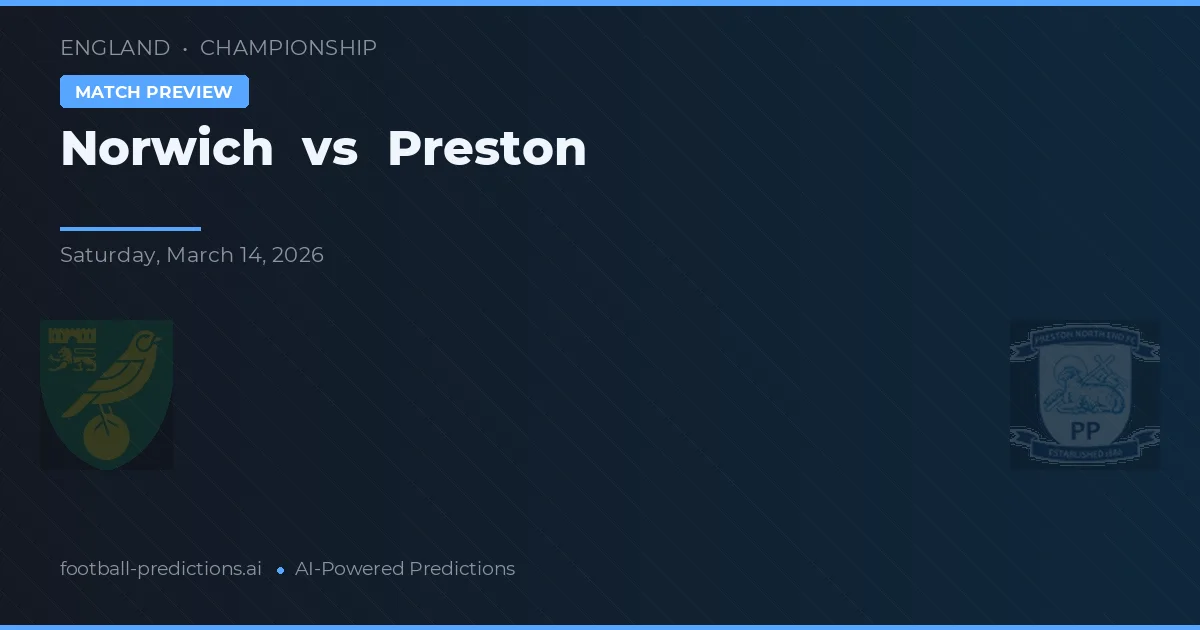 Norwich vs Preston — hula at preview ng laban