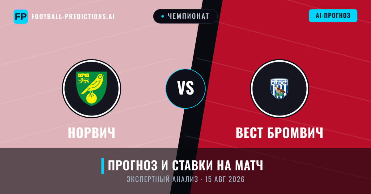 Норвич – Вест Бромвич — прогноз и превью матча