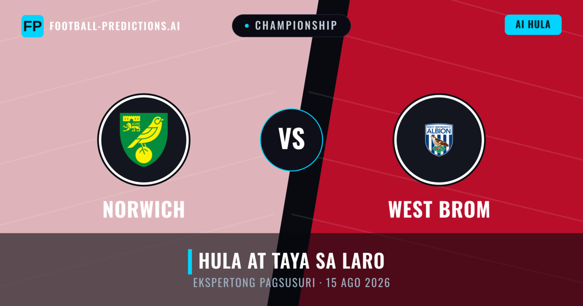 Norwich vs West Brom — hula at preview ng laban