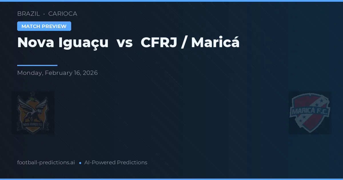 Nova Iguaçu vs CFRJ / Maricá — dự đoán và xem trước trận đấu