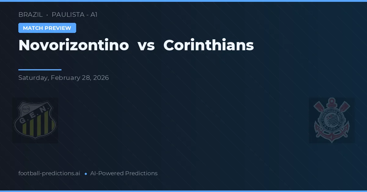 Novorizontino vs Corinthians — pronostico e anteprima del match