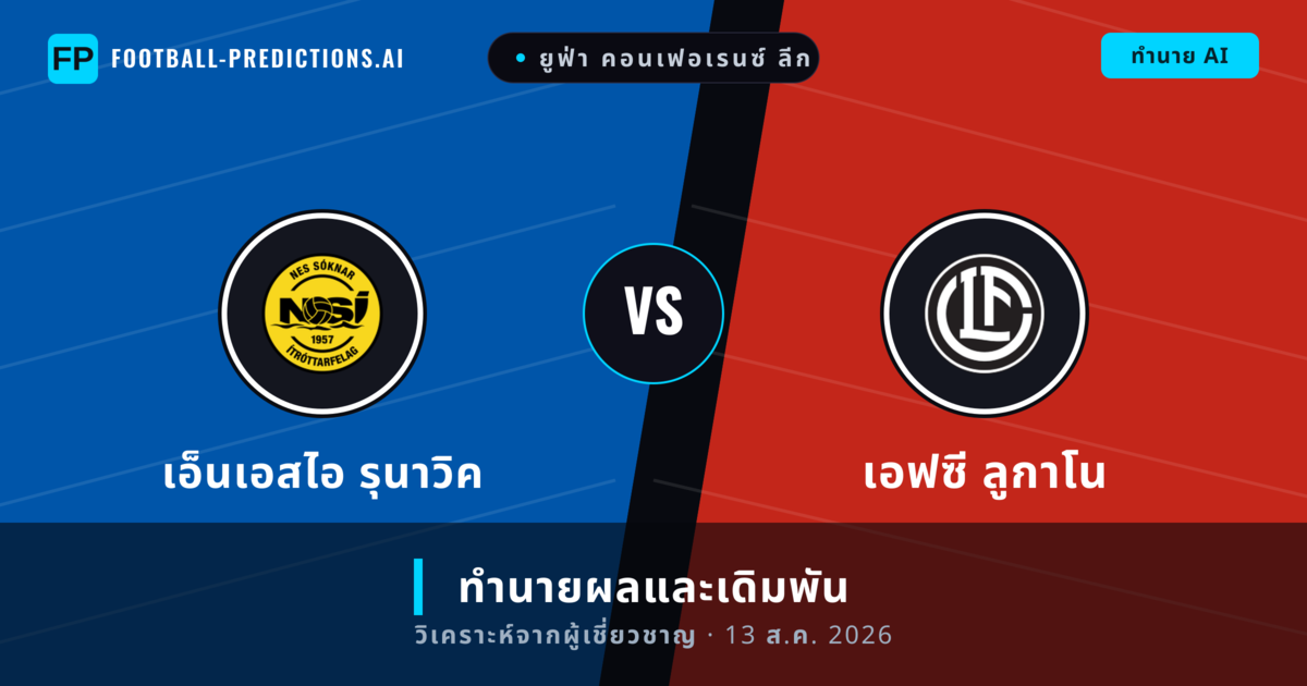 เอ็นเอสไอ รุนาวิค พบ เอฟซี ลูกาโน — ทำนายผลและพรีวิวการแข่งขัน