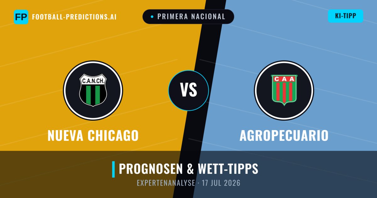 Nueva Chicago vs Agropecuario — Prognose und Spielvorschau