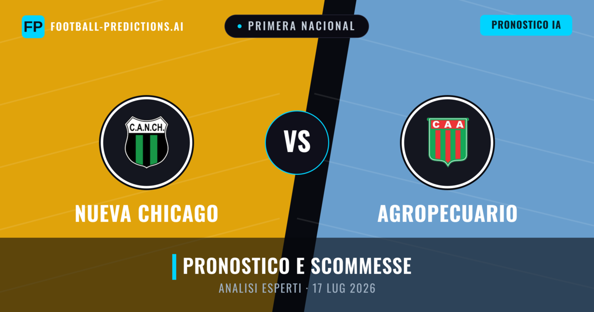 Nueva Chicago vs Agropecuario — pronostico e anteprima del match