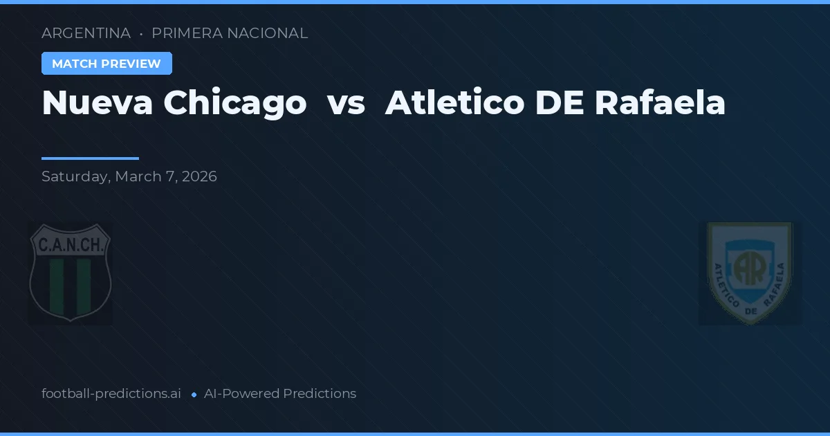 Nueva Chicago vs Atletico DE Rafaela preview