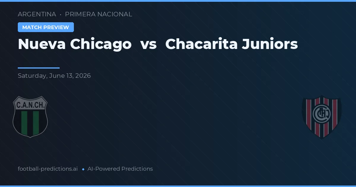 Nueva Chicago vs Chacarita Juniors — Prognose und Spielvorschau