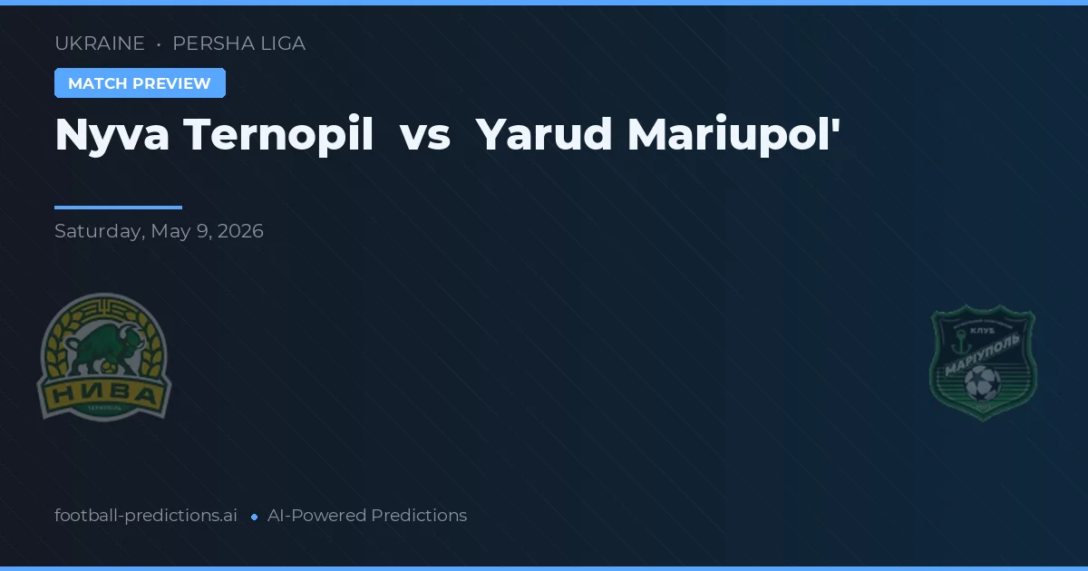 Nyva Ternopil vs Yarud Mariupol' — pronostico e anteprima del match