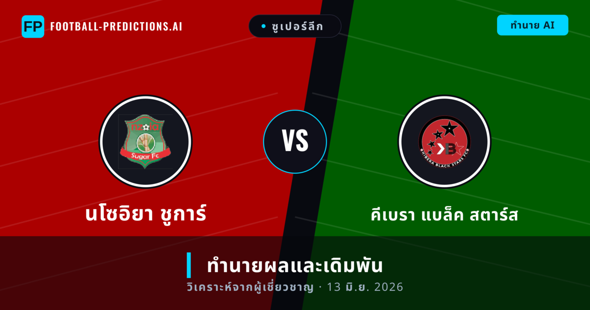 นโซอิยา ชูการ์ พบ คีเบรา แบล็ค สตาร์ส — ทำนายผลและพรีวิวการแข่งขัน