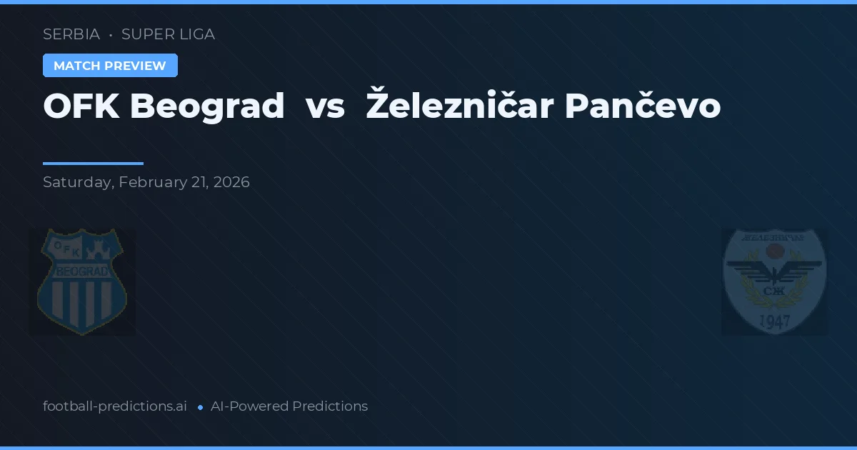OFK Beograd vs Železničar Pančevo — prediksi dan pratinjau pertandingan