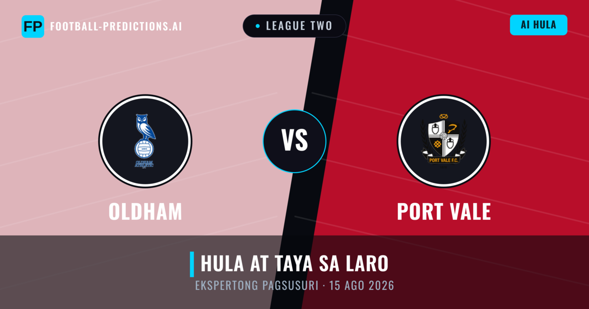 Oldham vs Port Vale — hula at preview ng laban