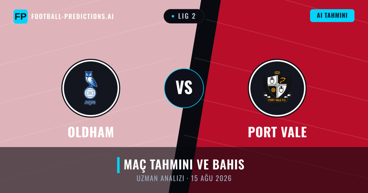 Oldham - Port Vale — maç tahmini ve önizleme