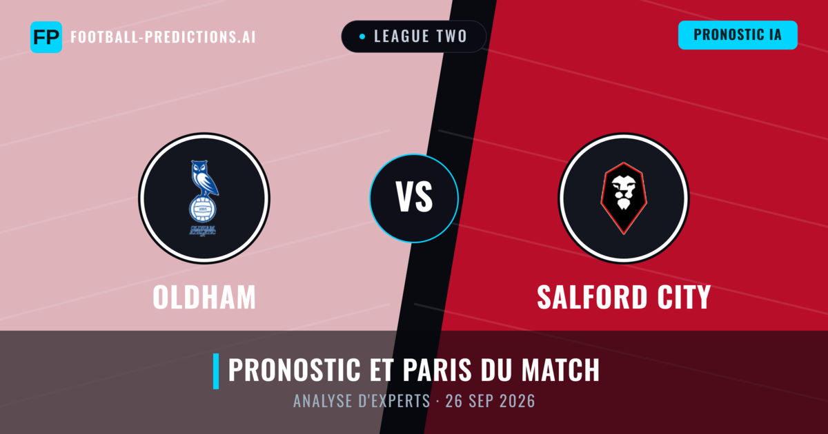 Oldham vs Salford City — pronostic et avant-match