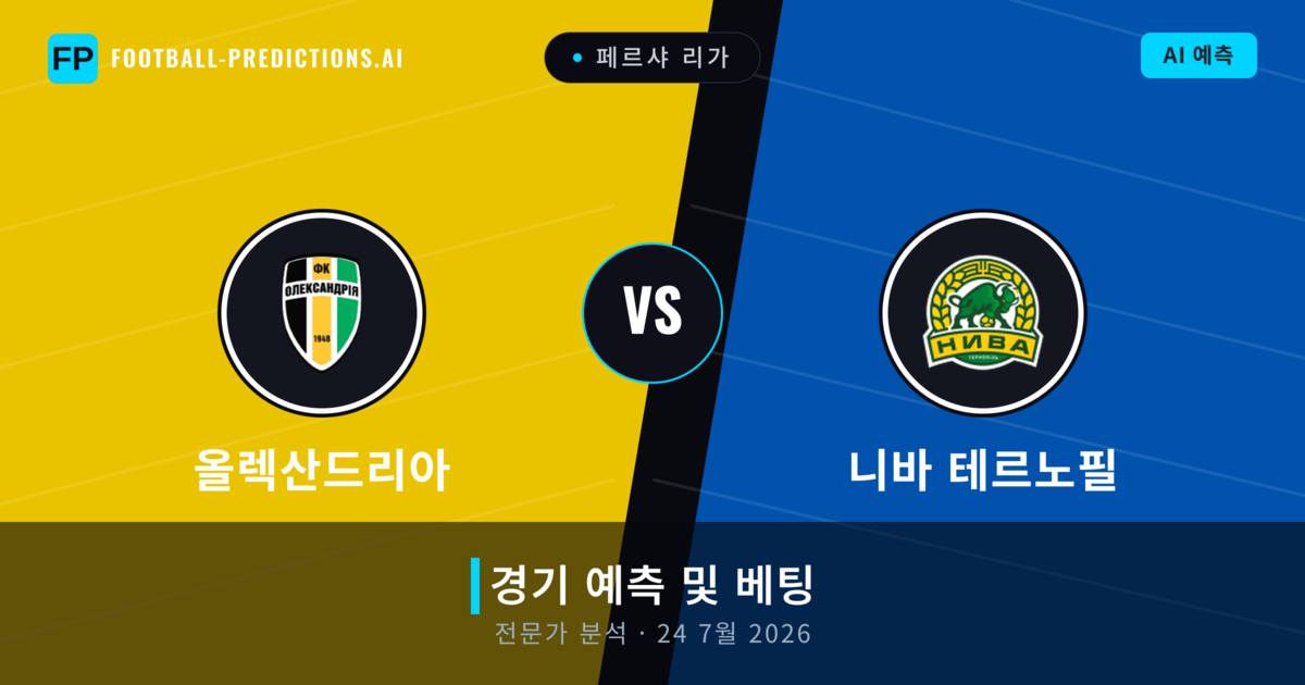 올렉산드리아 대 니바 테르노필 — 경기 예측 및 프리뷰
