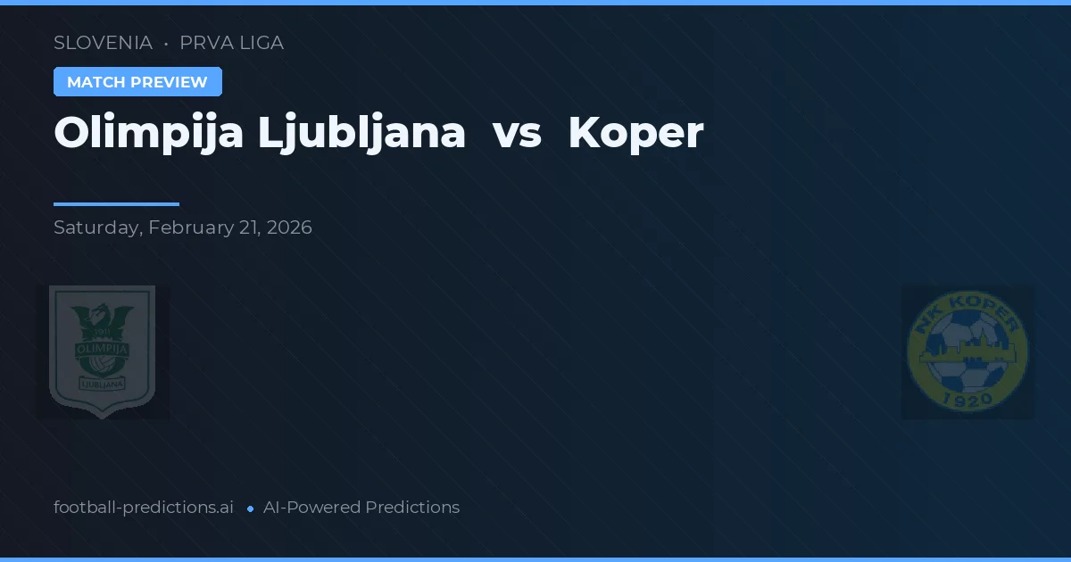Olimpija Lubiana vs Koper — pronostico e anteprima del match