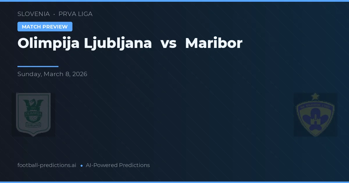 Olimpija Ljubljana vs Maribor — prediksi dan pratinjau pertandingan