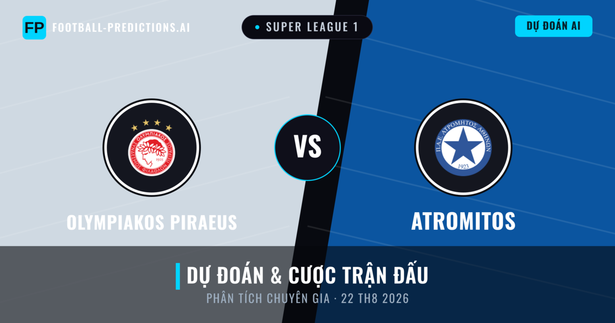 Olympiakos Piraeus vs Atromitos — dự đoán và xem trước trận đấu