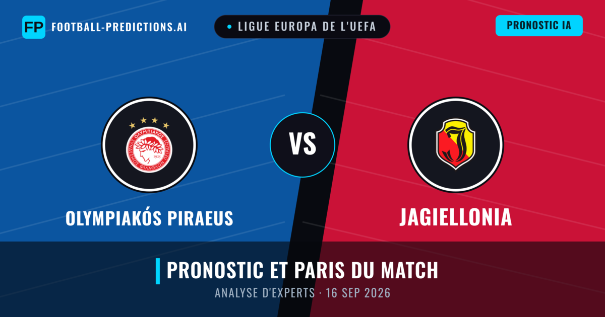 Olympiakós Piraeus vs Jagiellonia — pronostic et avant-match