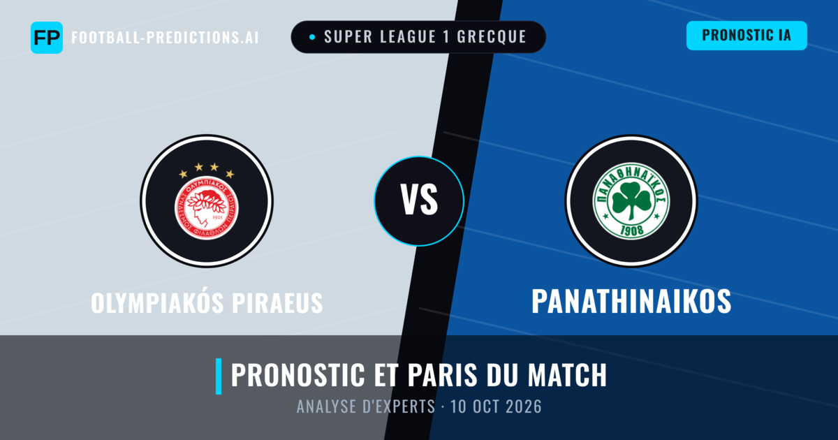 Olympiakós Piraeus vs Panathinaikos — pronostic et avant-match