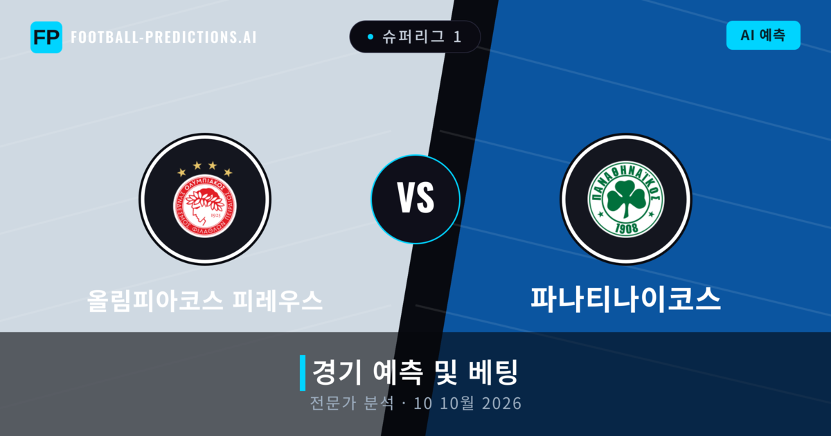 올림피아코스 피레우스 대 파나티나이코스 — 경기 예측 및 프리뷰