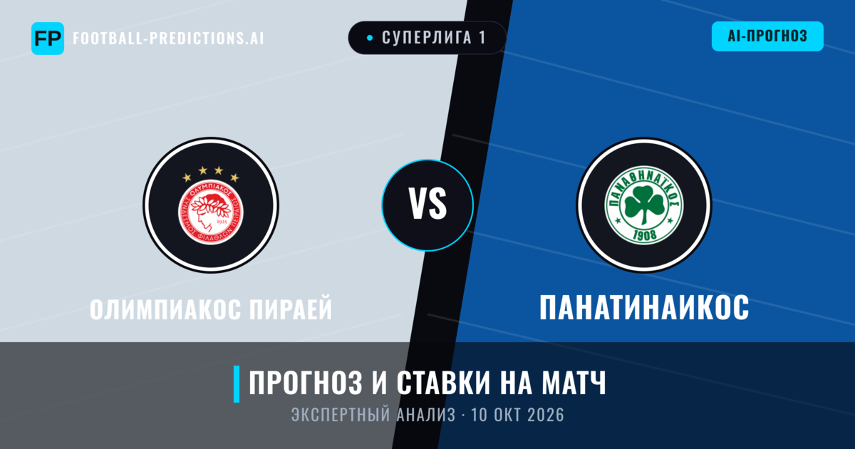 Олимпиакос Пираей – Панатинаикос — прогноз и превью матча