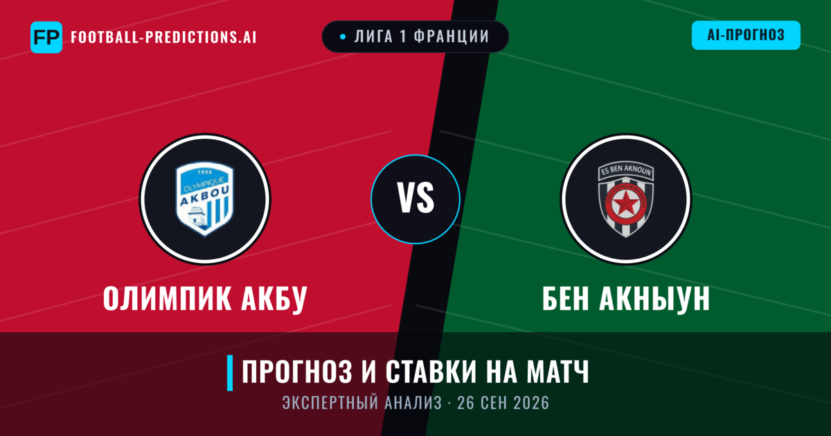 Олимпик Акбу – Бен Акныун — прогноз и превью матча