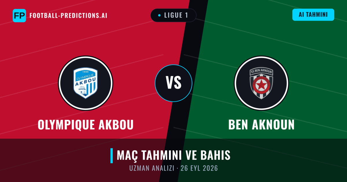 Olympique Akbou - Ben Aknoun — maç tahmini ve önizleme