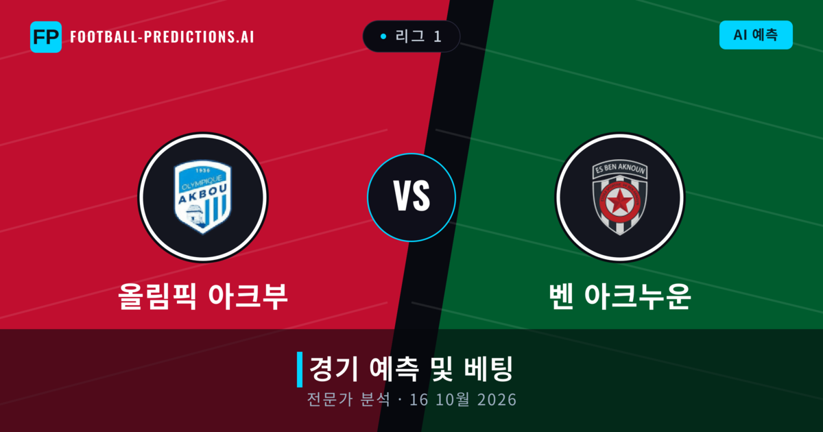 올림픽 아크부 대 벤 아크누운 — 경기 예측 및 프리뷰