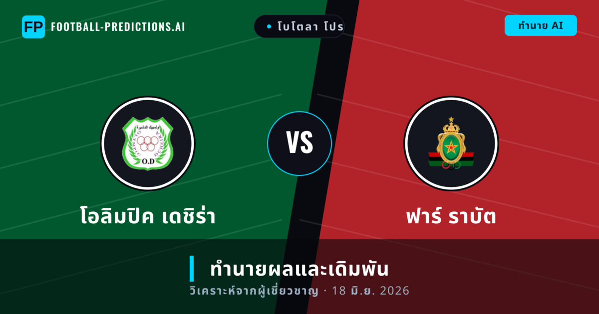 โอลิมปิค เดชิร่า พบ ฟาร์ ราบัต — ทำนายผลและพรีวิวการแข่งขัน