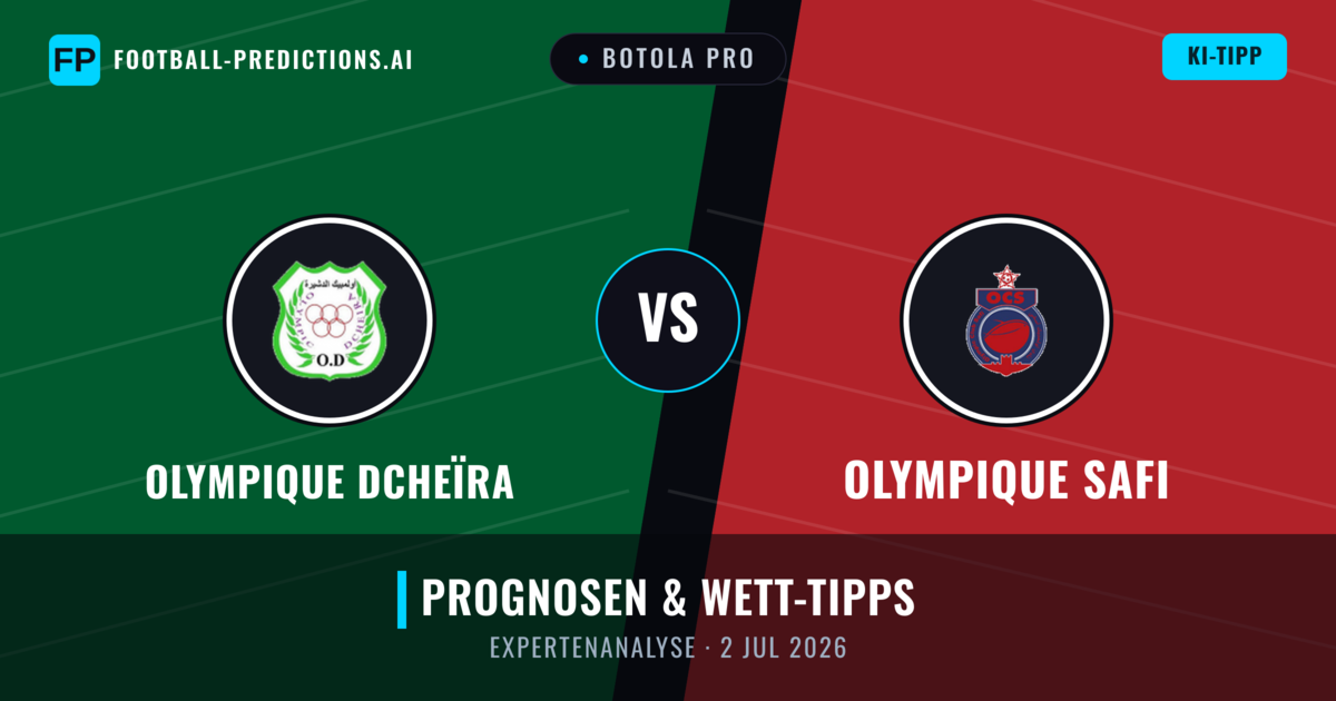 Olympique Dcheïra vs Olympique Safi — Prognose und Spielvorschau