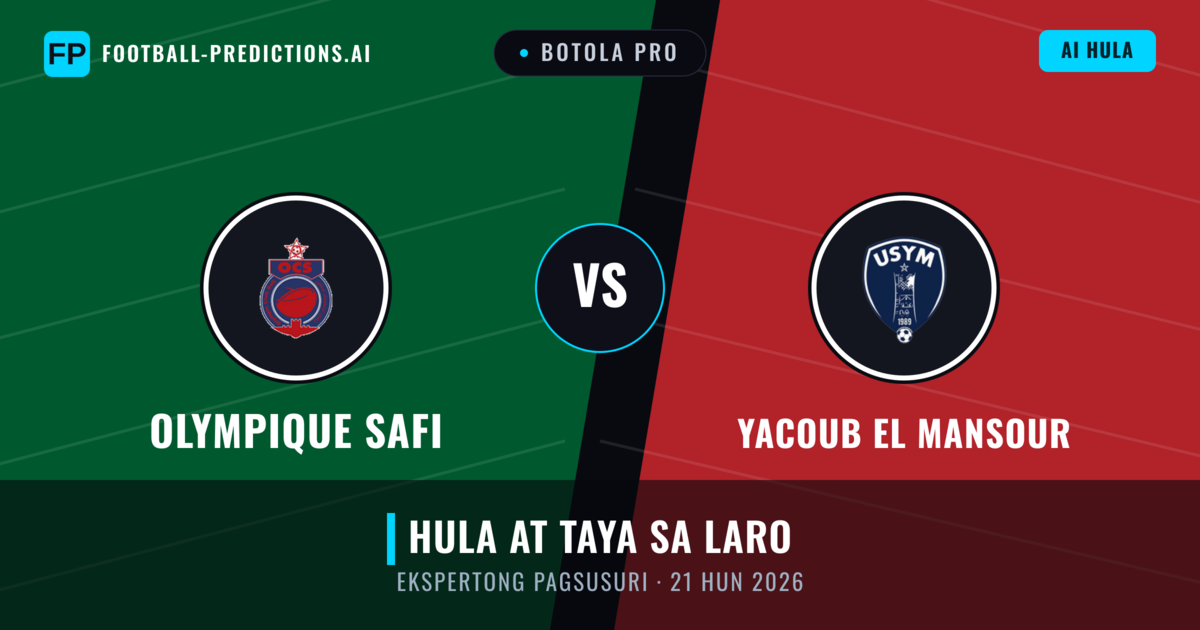 Olympique Safi vs Yacoub El Mansour — hula at preview ng laban