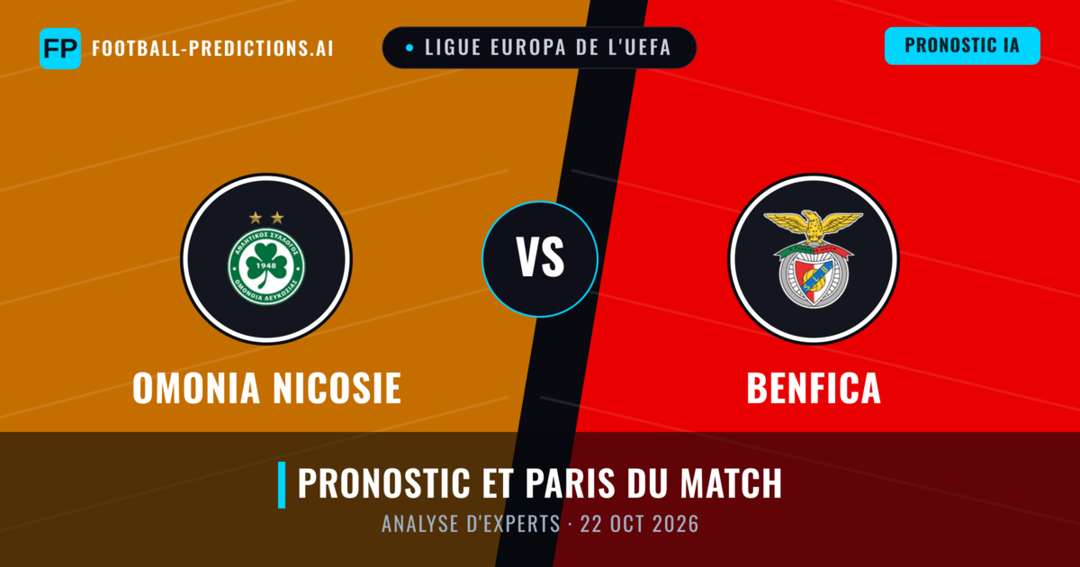 Omonia Nicosie vs Benfica — pronostic et avant-match