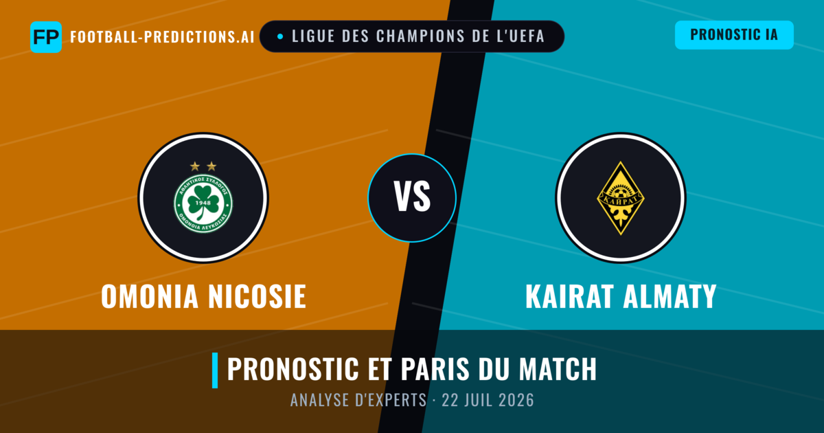 Omonia Nicosie vs Kairat Almaty — pronostic et avant-match