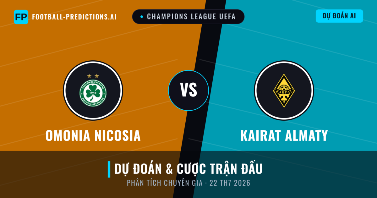 Omonia Nicosia vs Kairat Almaty — dự đoán và xem trước trận đấu