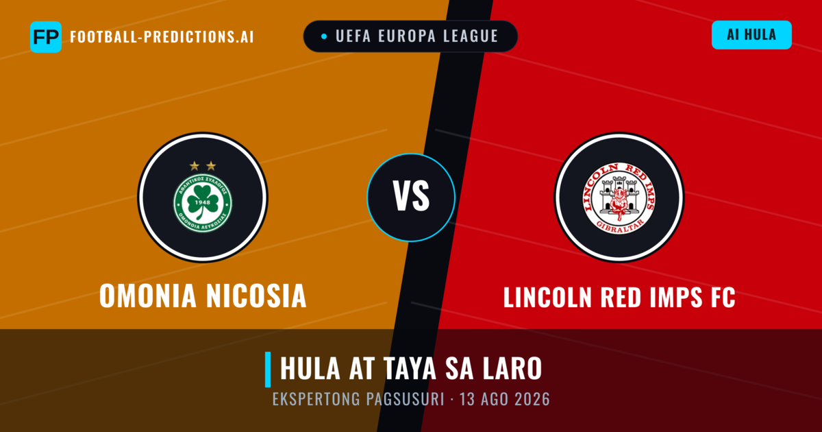 Omonia Nicosia vs Lincoln Red Imps FC — hula at preview ng laban