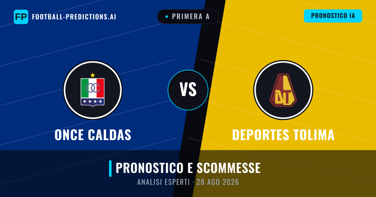 Once Caldas vs Deportes Tolima — pronostico e anteprima del match