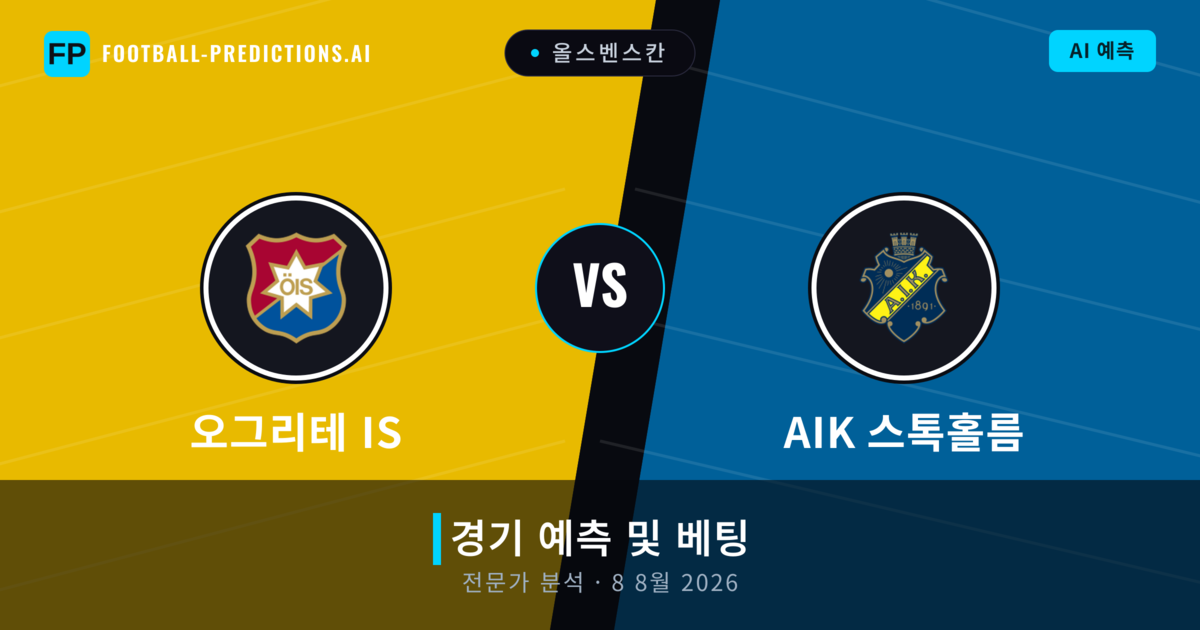 오그리테 IS 대 AIK 스톡홀름 — 경기 예측 및 프리뷰