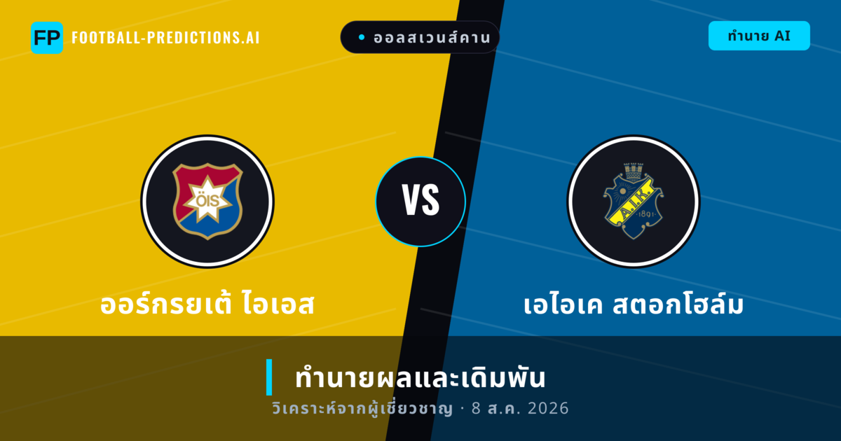 ออร์กรยเต้ ไอเอส พบ เอไอเค สตอกโฮล์ม — ทำนายผลและพรีวิวการแข่งขัน