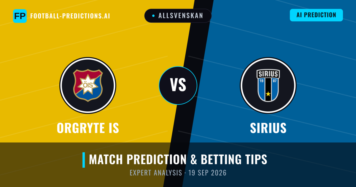Orgryte IS vs Sirius — match prediction & preview
