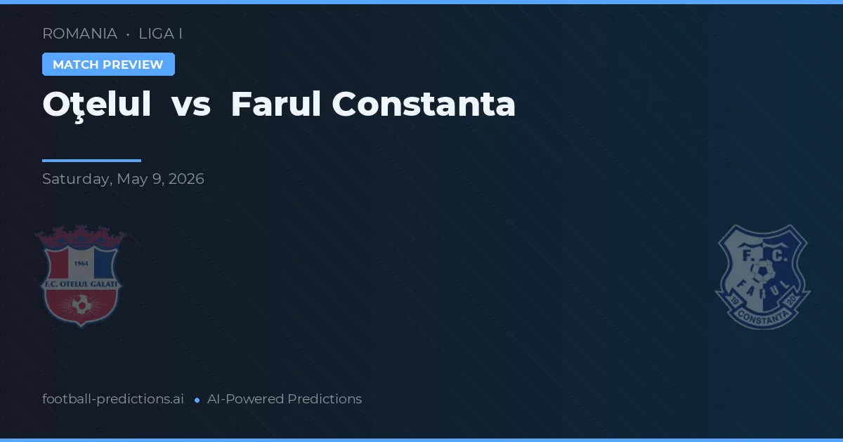 Oţelul vs Farul Constanța — Prognose und Spielvorschau