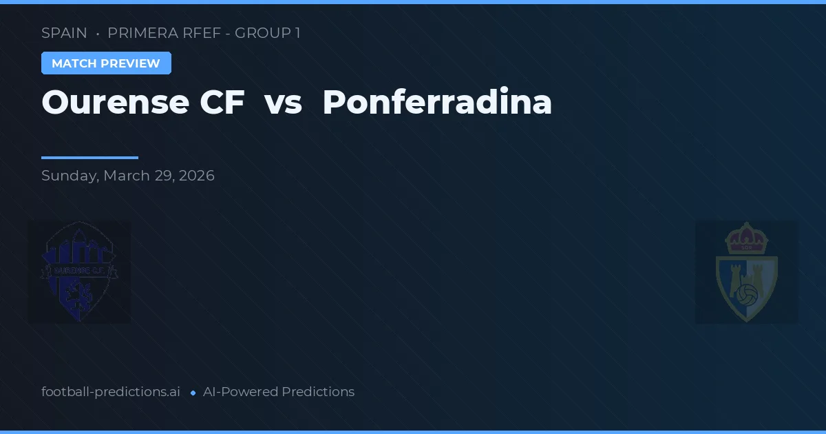Ourense CF vs Ponferradina — pronostico e anteprima del match