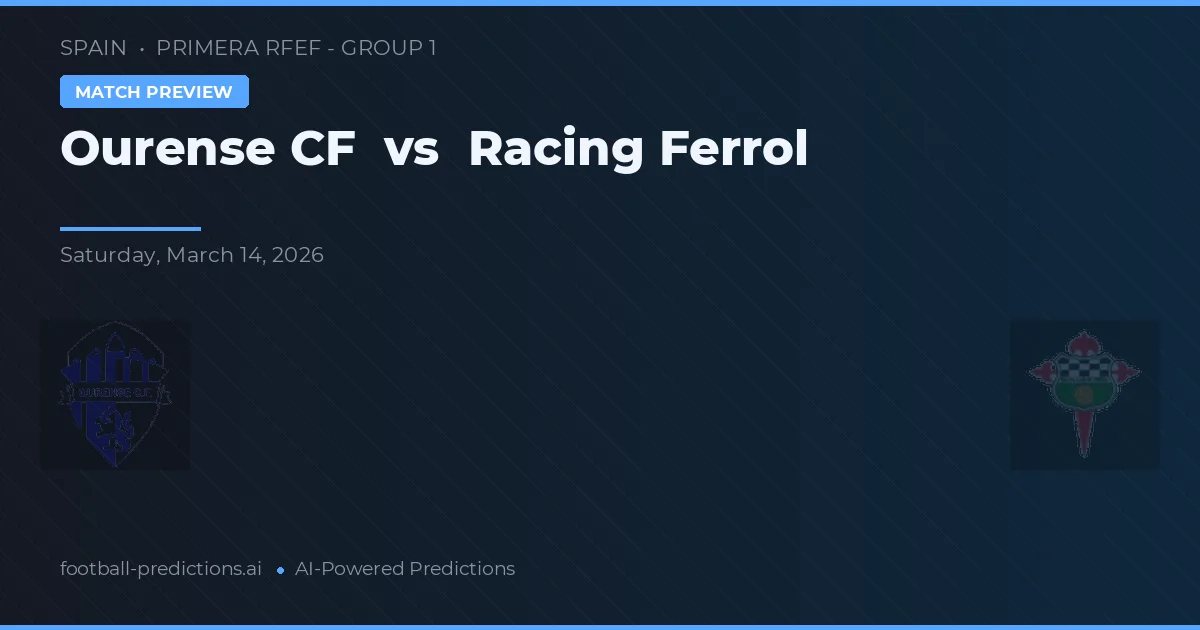Ourense CF vs Racing Ferrol — hula at preview ng laban