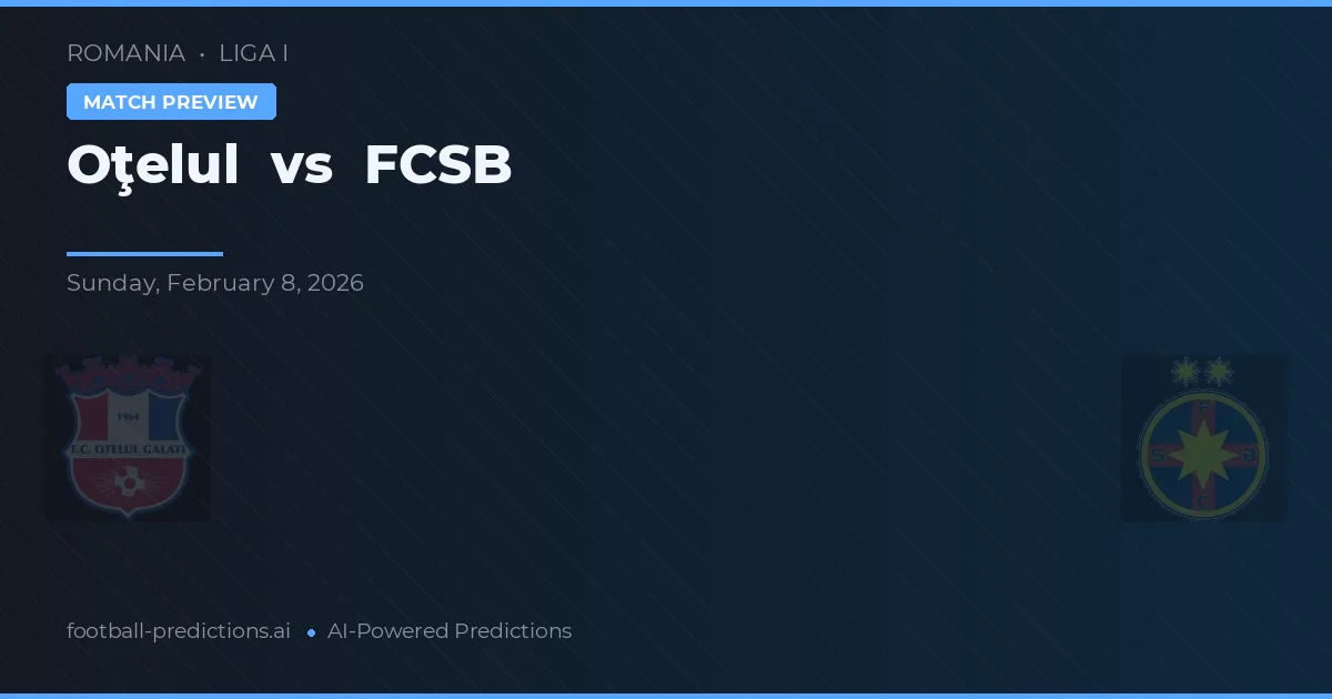 Oţelul vs FCSB — match prediction & preview